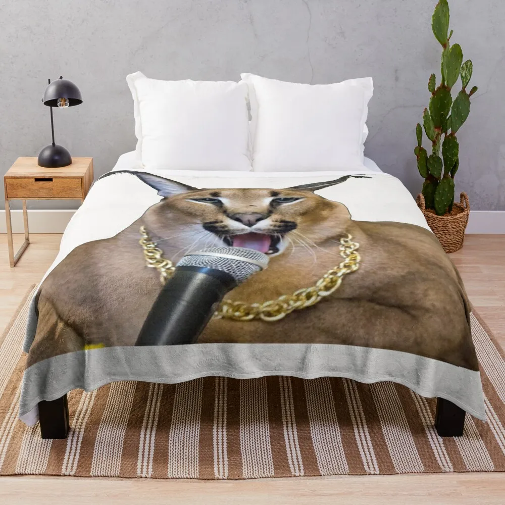 

Big Floppa Throw Blanket Blanket With Fur Quilt Blanket