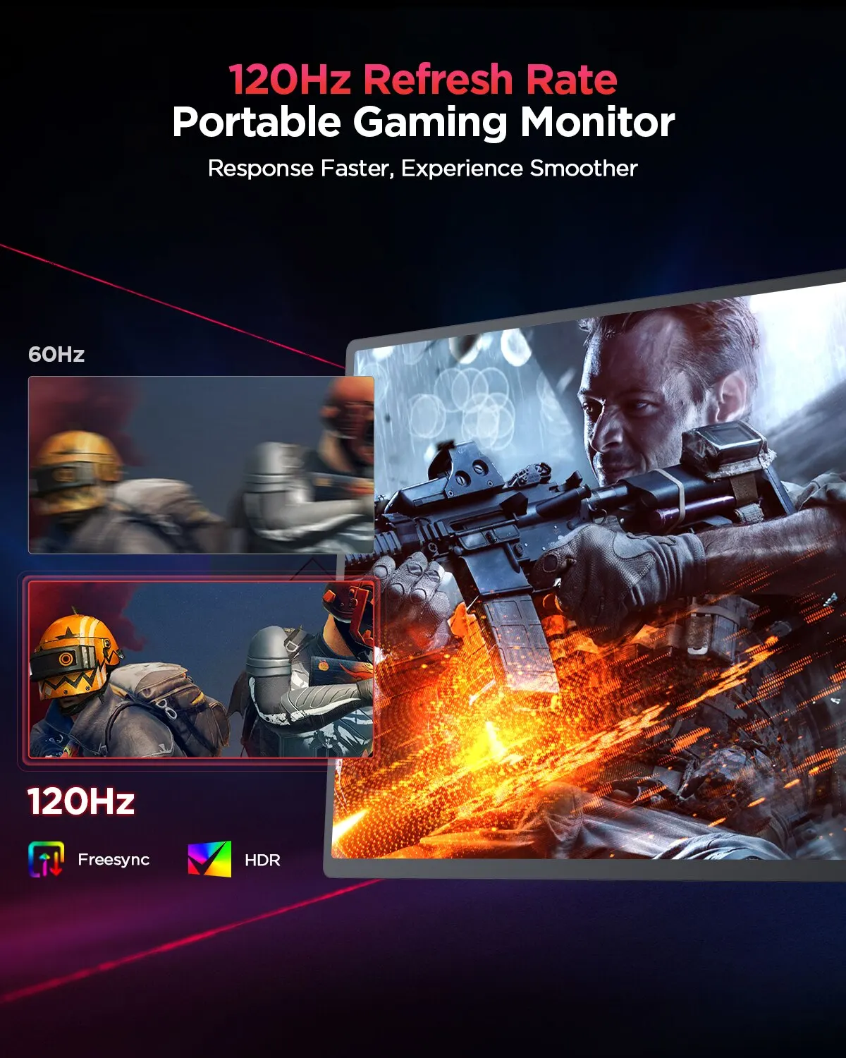 UPERFECT Xbox PS4/5 ġ Ʈ   ũ HDR ̹ ÷, 16 ġ 2K ޴ , 2560x1600 QHD 500 Ʈ, 120Hz