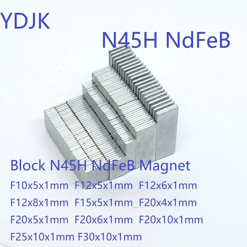 Neodymium magnet N45H 50pcs 10x5x1mm