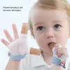 1 Pair Baby Thumb Sucking Stop Finger Guard Silicone Breathable Holes 2 Fingers Protector Blue Stop Thumb Sucking Finger Guard 4