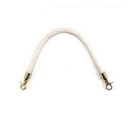 Elegant Braided PU Leather Shoulder Bag Strap - Durable DIY Replacement Handle - 60cm (WHITE)