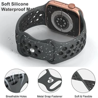 Silicone Watch Strap For Apple watch 44MM/45MM/46MM 49MM/38MM/40/41MM Sports Rubber Band Iwatch Series Ultra 11 10 9 8 7 6 SE 5 - Image 2