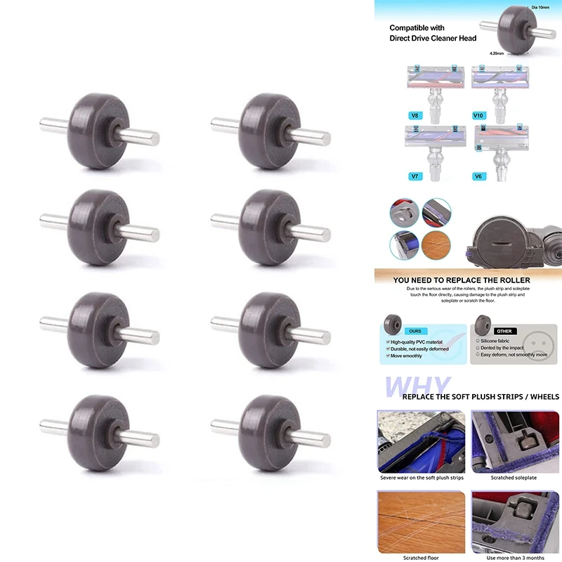 

Сменные накладки для Dyson V6 V7 V8 V10 V11 V15 DC58 DC59 DC62, 10 шт.