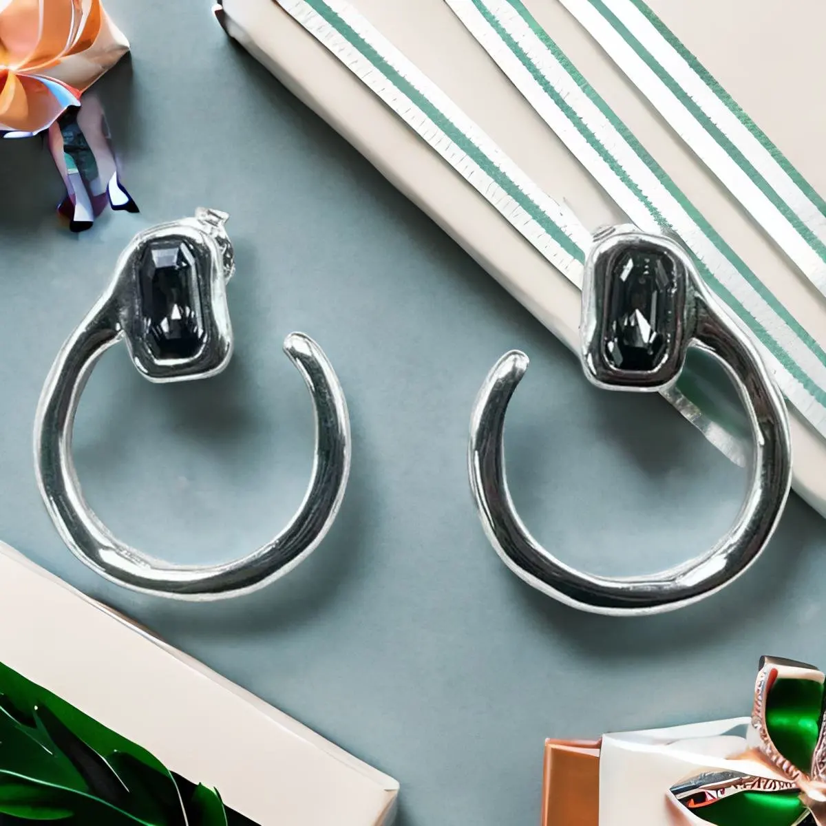 

Новинка 2024, модные изысканные элегантные женские серьги unode 50 в европейском и американском стиле, ювелирные изделия высокого качества, подарочная сумка