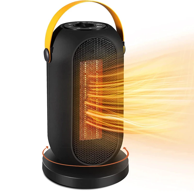 

Portable Electric Space Heater Energy Saving Quiet 1200W PTC Heater Air Circulation Tower Fan Heater Three Speeds For Home