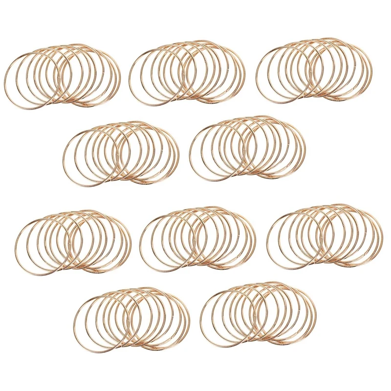 100 Pack 3 Inch Gold Dream Catcher Metal Rings Hoops Macrame Ring Dreamcatchers And Crafts dream catcher wall decoration