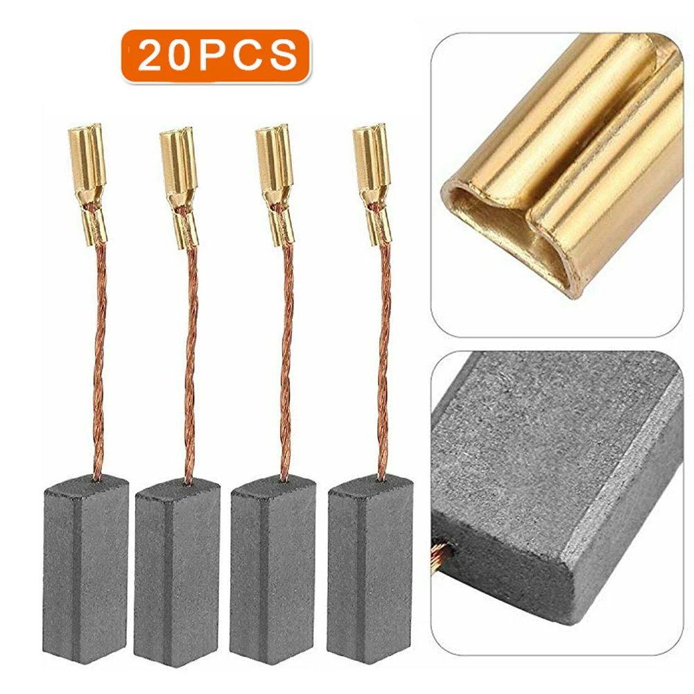 20PCS Carbon Brushes Replacement For Bosch Motor Angle Grinder Carbon Brushes 15mm X 8mm X 5mm Power Tool Accessories 3d printer cartridge heater green high power 24v 50 65w φ6mm×15mm heating tube rod for voron 0 1 1 8 2 4 series 3d printer parts