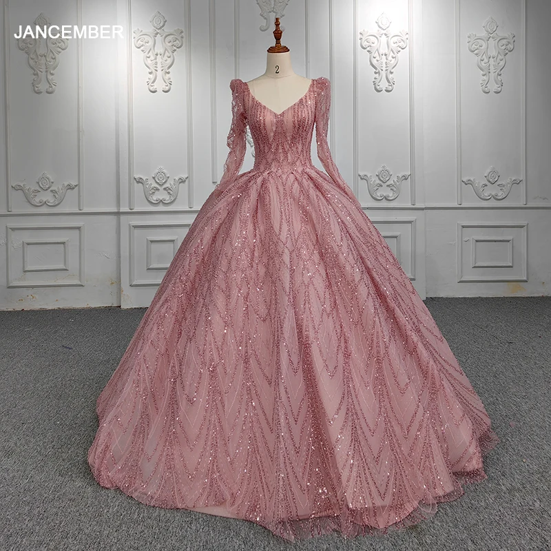 

Великолепные пышные платья; Бальное платье с бисером; Vestidos De 15 Años; Модель 2023 года; Розовое платье с v-образным вырезом и блестками; DY5667; robe de demoiselle d'honneur