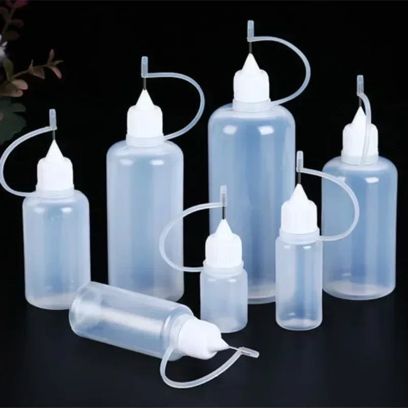 5-100ml Needle Tip Glue Bottle Squeeze Plastic Bottle Dispensing Needle Childproof Cap Liquid Flux Dispenser