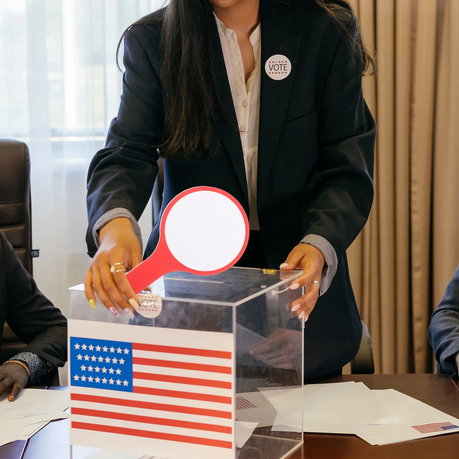 2Pcs 드라이 지우개 펜 화이트보드 휴대용 화이트보드 투표 점수 매기기 회의 교실 사용을 위한 빈 경량 미니 화이트보드