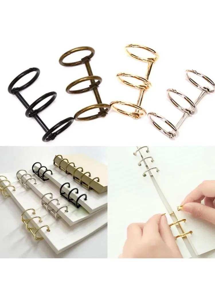 새로운 세일 2개 금속 3링 루즈리프 종이 바인더 DIY 제작 노트 앨범 스크랩북