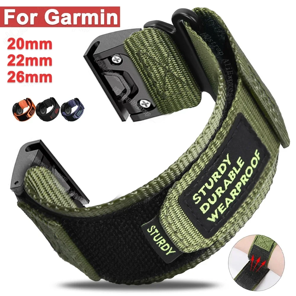 Sport Armband Für Garmin Uhren - Nylon Band 26mm Für Fenix 7X, Tactix, Enduro Modelle
