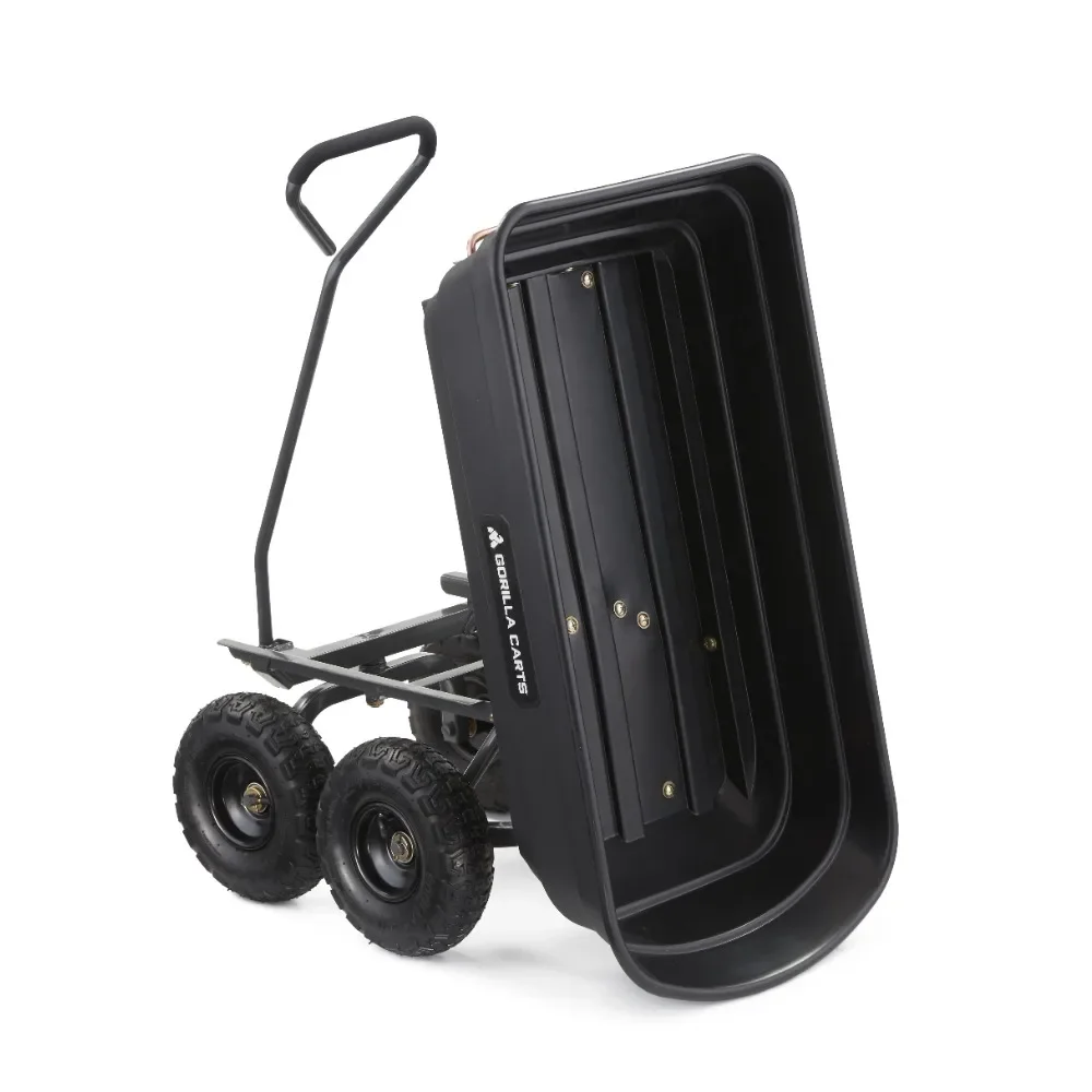 GOR4PS 600-lb. Poly Garden Dump Cart with 10" Tires