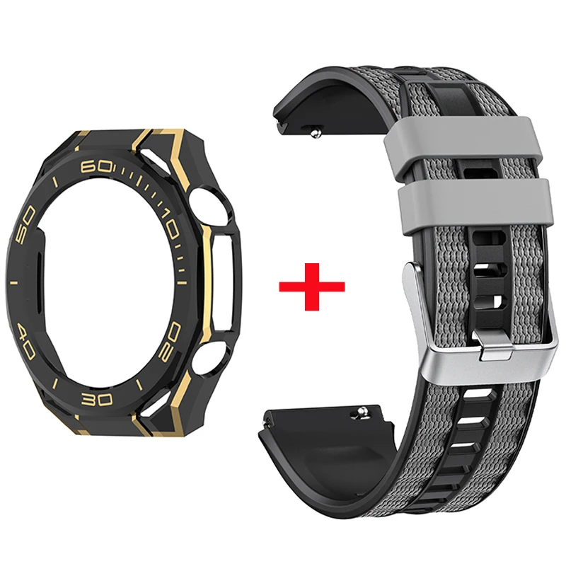 Silicone Strap with PC Hollow Case - Full Coverage Protective Bumper