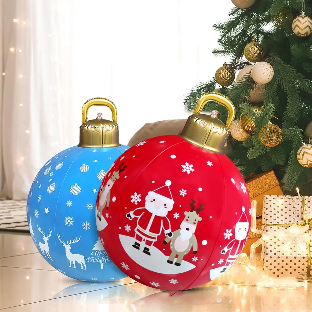 Large PVC New Year Gift Inflatable Toys Hanging Ornament Christmas Decorations Christmas Balls Xmas Tree 2