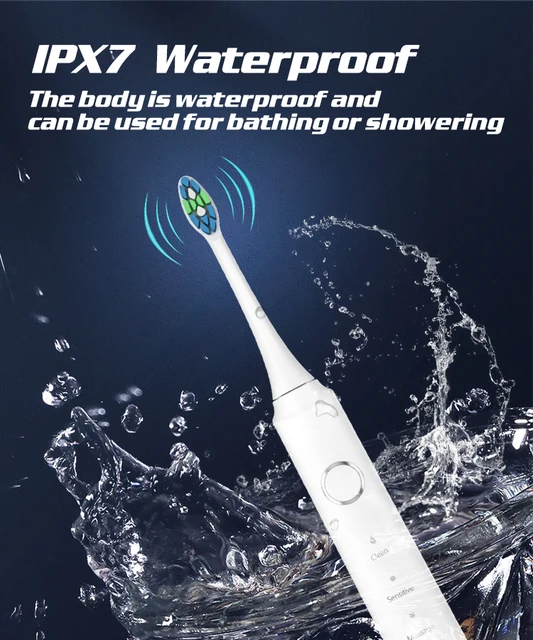 Sonic Electric Toothbrushes for Adults Smart TimerTeeth Whitening Toothbrush IPX7 Waterproof 6 Replaceable Heads Set 5