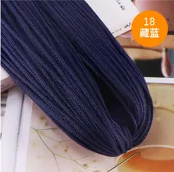 Premium 3mm Nylon Cord for Crocheting and Macrame Projects - Ideal for DIY Hand - Woven Bracelets, Handicrafts, Mats, Slippers, and Bags (18 dark blue)