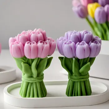 Tulip Bouquet Candle Mold 1