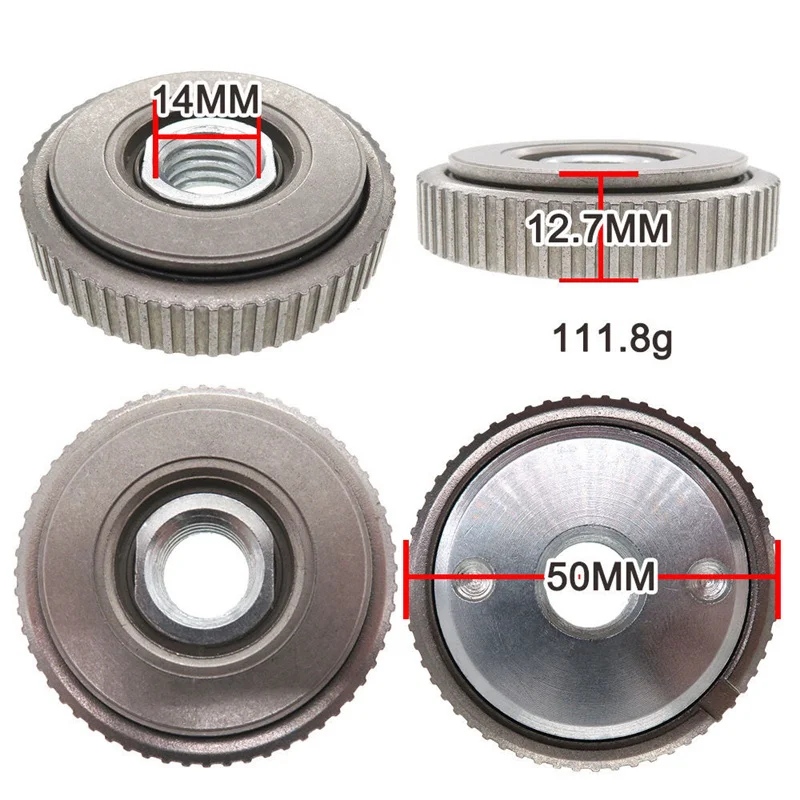 M14 Thread Angle Grinder Self-locking Pressing Plate Angle Grinder Quick Release Flange Nut Clamping Auto Repair Tool