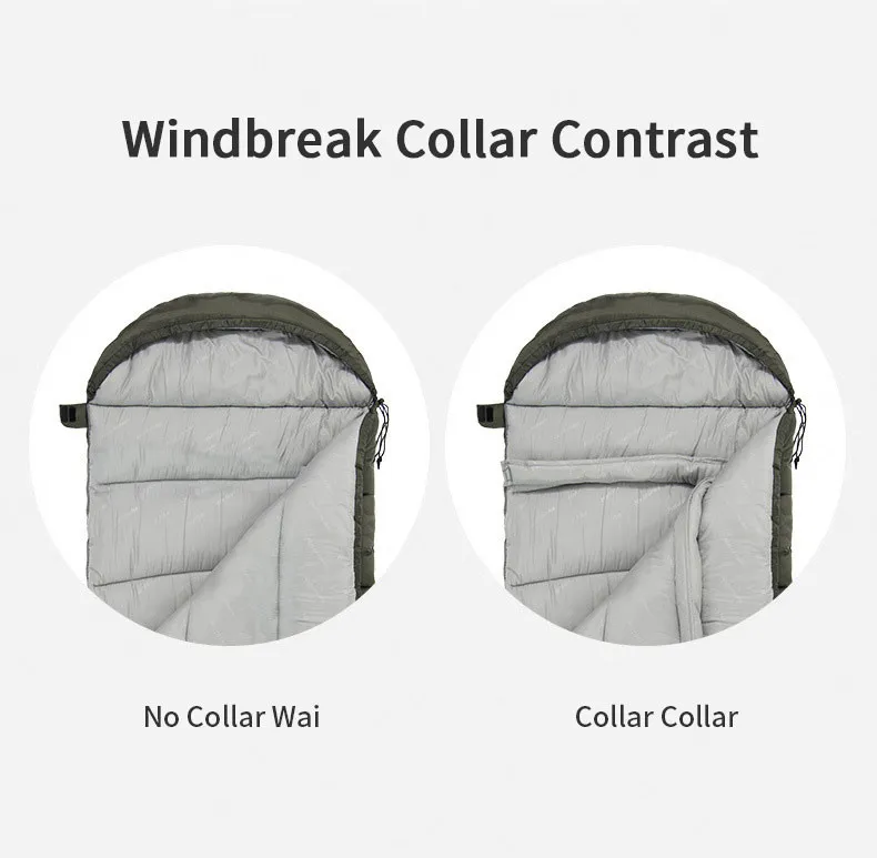 Naturehike Sleeping Bag Hollow Cotton Ultralight Winter for Adult Outdoor Camping Thicken Warm Waterproof Envelope Sleeping Bag
