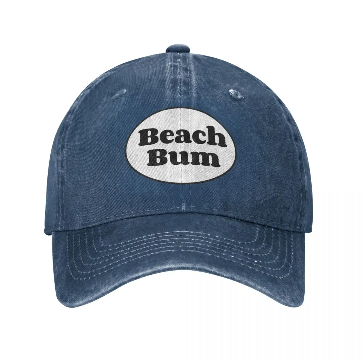 

Beach Bum Oval (Black & White) Baseball Cap Anime Golf Wear Hat For Man Women'S