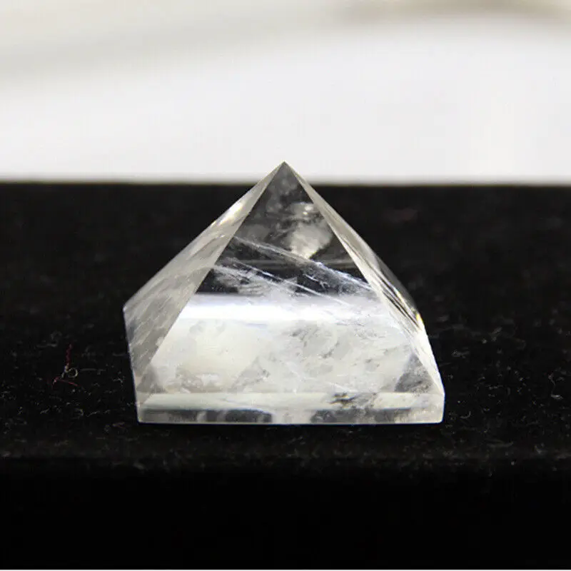 Natural Clear Quartz Crystal Energy Tower Reiki Mineral Pyramid Gemstone Decor 6