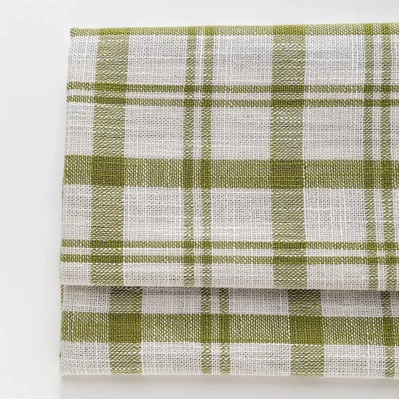 

Nordic ins style simple cotton linen round table cloth wholesale plaid geometric printed table cloth