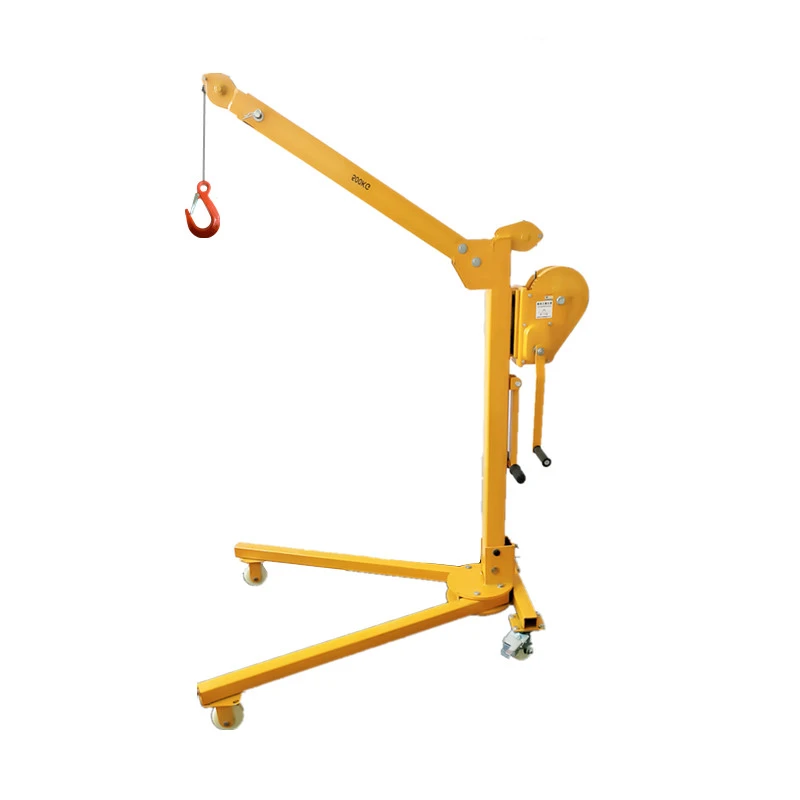 Mobile small crane portable foldable handoperated household small