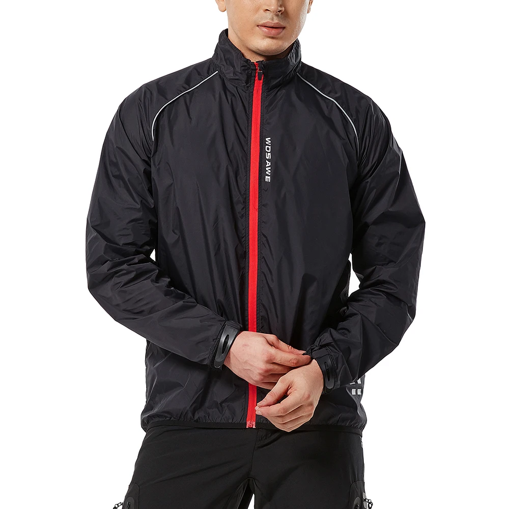 WOSAWE Ultralight Reflective Men's Cycling Jacket Vest Long Sleeves Waterproof Windproof MTB Bike Clothing Bicycle Windbreaker