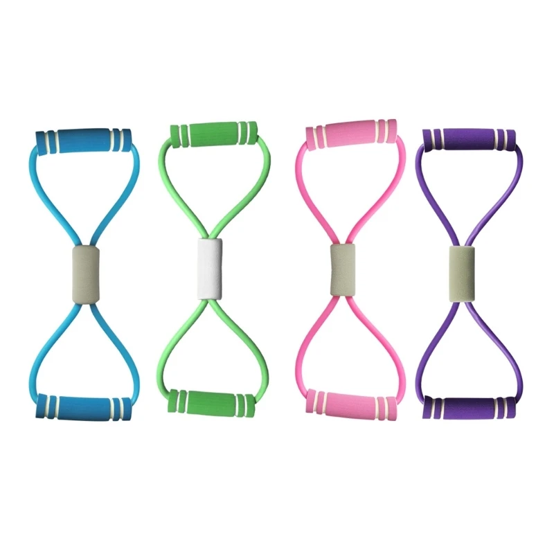 

Q1QD 8 Shape-Stretch Fitness Band Fitness Resistance Band Tool for Yoga Home Workout