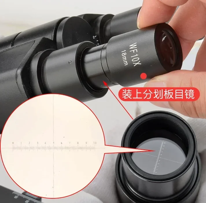 Microscope Lens With Ruler 0.1mm ruler cross scale microscope eyepiece objective lens stage ...