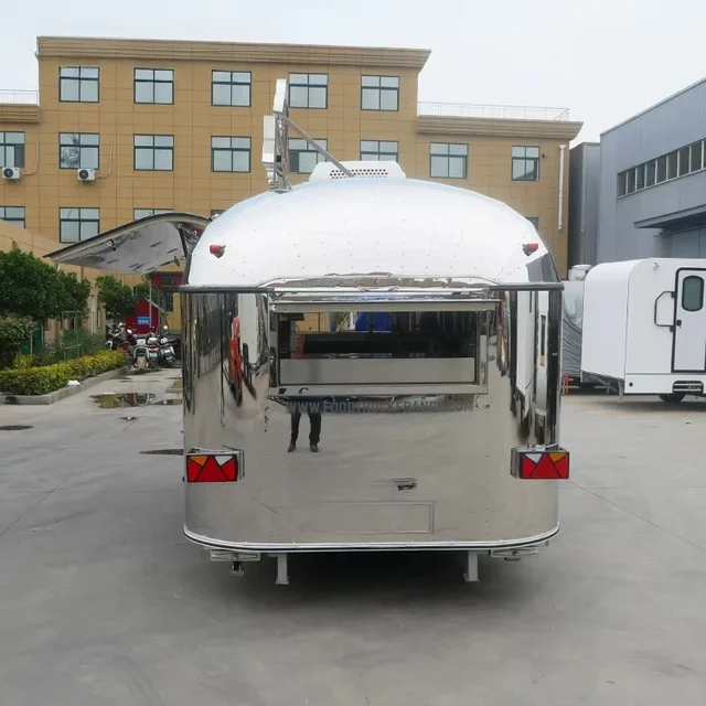 Airstream Mobile Hamburger สุนัขร้อนพิซซ่ารถพ่วงอาหารจานด่วนสแตนเลสรถบรรทุกอาหารมือถือพร้อมครัวเต็มรูปแบบสําหรับขาย 5 Airstream Mobile Hamburger สุนัขร้อนพิซซ่ารถพ่วงอาหารจานด่วนสแตนเลสรถบรรทุกอาหารมือถือพร้อมครัวเต็มรูปแบบสําหรับขาย 5