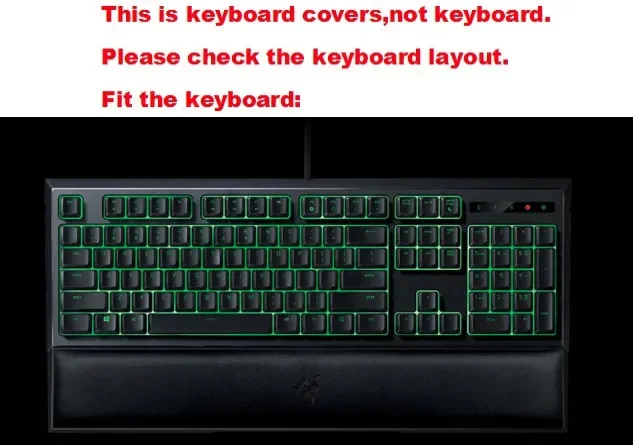 Transparent Clear Silicone Keyboard Cover Protector Film For Razer Ornata Chroma Gaming Keyboard