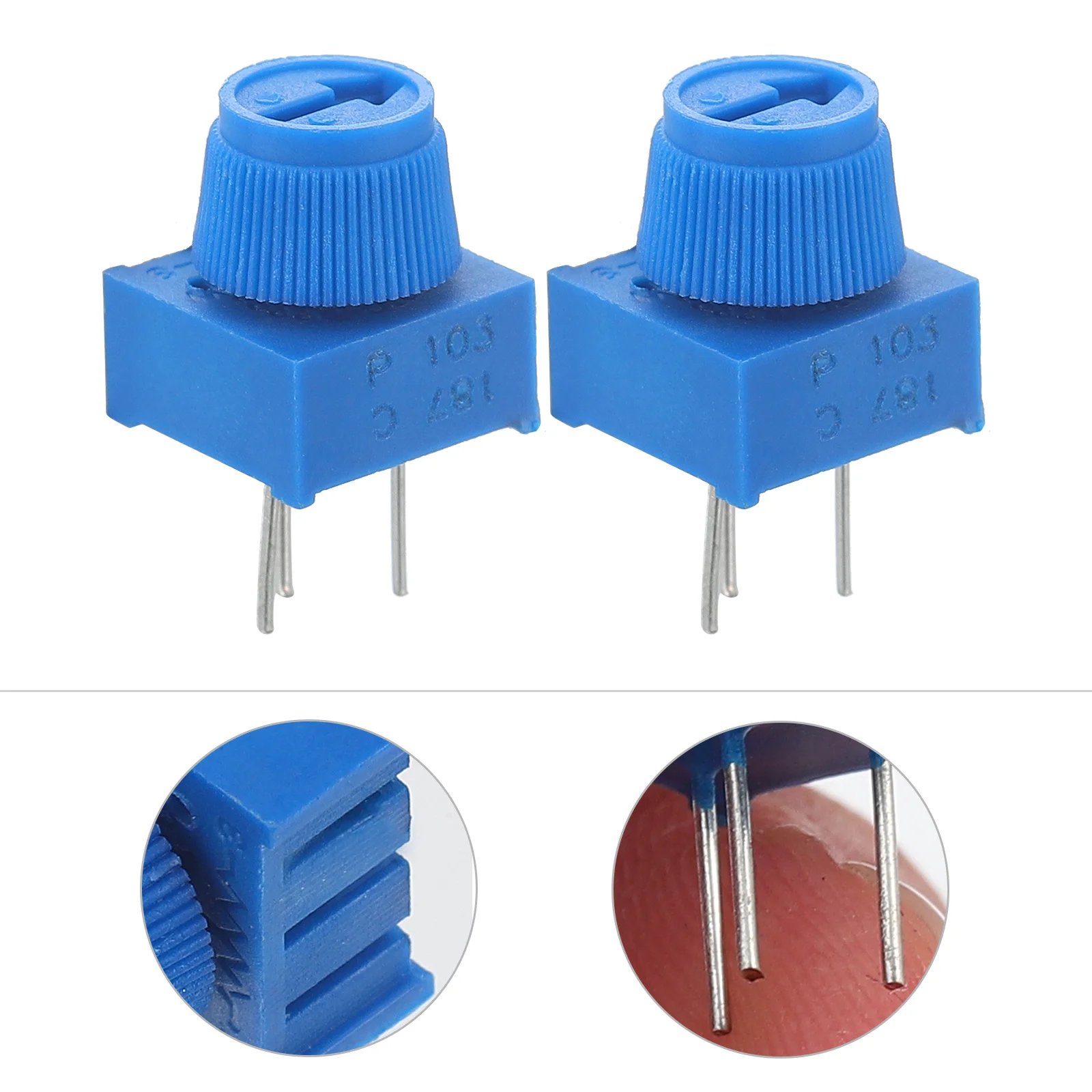 

10 Pcs Potentiometer High Precision Cermet Trimmer Durable Through Hole Potentiometer Resistor Breadboard Trim Variable