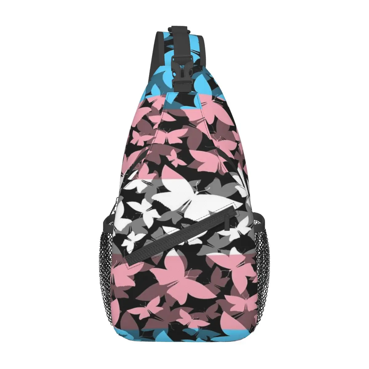 

Veil Of Butterflies Pride Series Transgender Chest Bag Retro With Zipper Mesh Bag Gift Nice gift Multi-Style