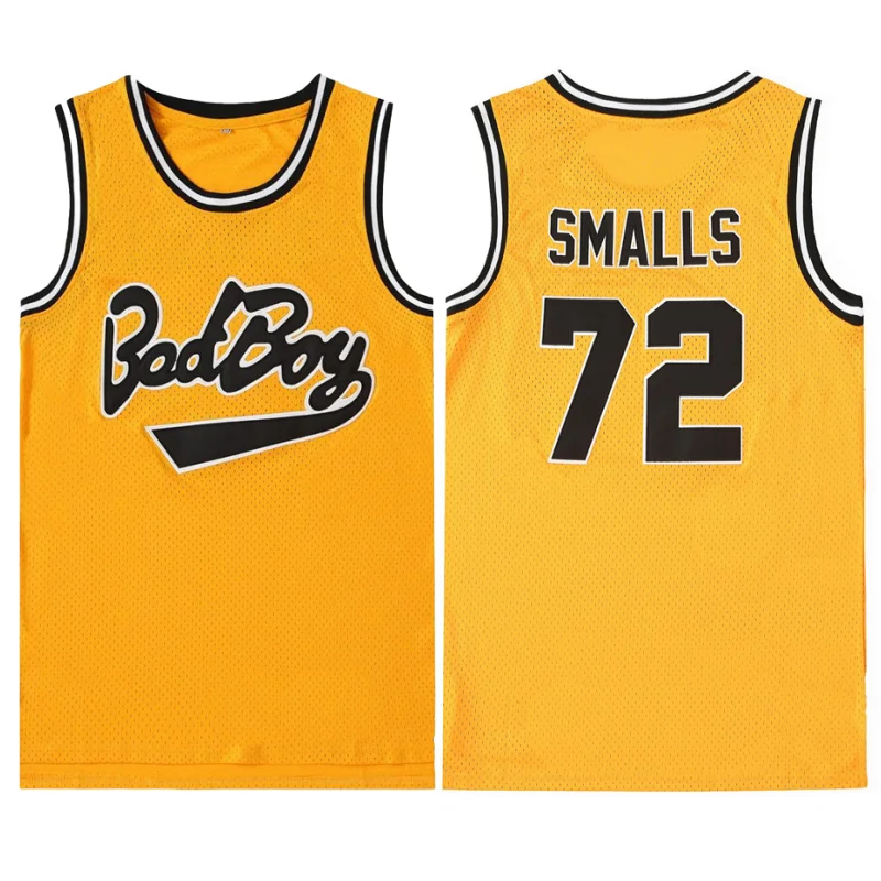 

Кино Badboy SAMALLS #72 баскетбольная майка спортивная рубашка дышащие быстросохнущие желтые топы с вышивкой логотипа