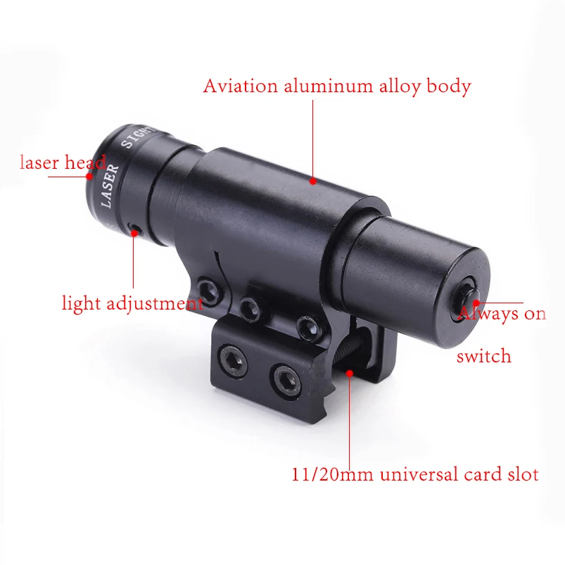Red/Green Laser Rifle Accessories Infrared Small 20mm Card Slot Tube Clamp Hunting Rifle Ar 15 Scope Sight red dot laser sight laser sight