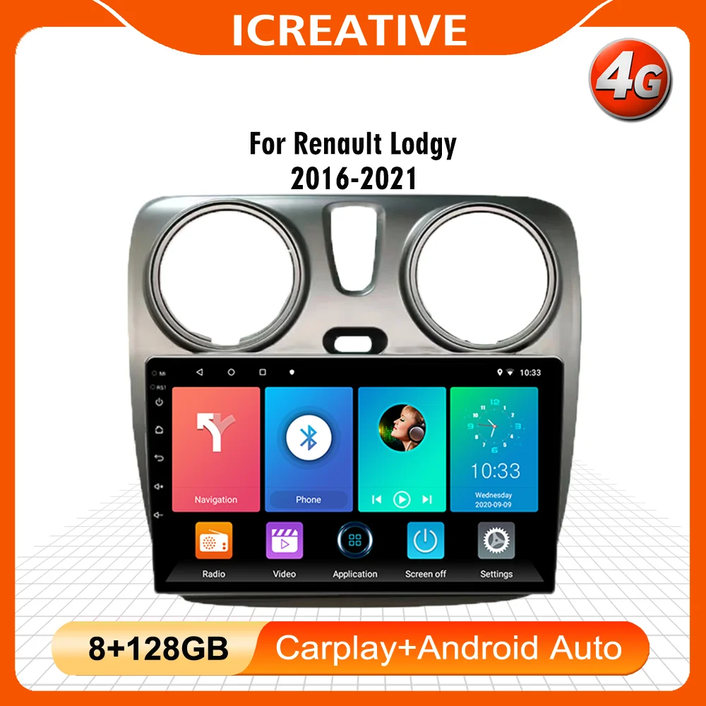 

Для Renault Lodgy 2016-2021 9 дюймов 2 Din Android автомобильный мультимедийный плеер авторадио Gps навигация Bluetooth головное устройство стерео