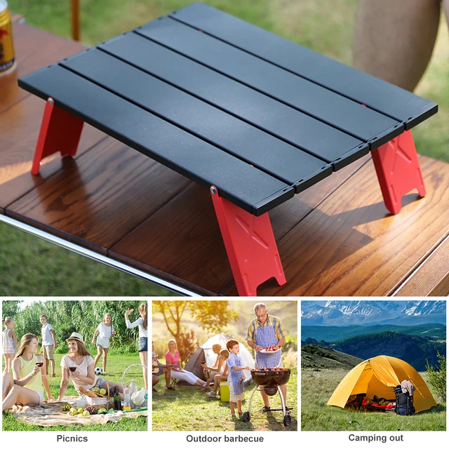 Mini Table pliante Portable ultra-légère, en alliage d'aluminium Durable, pour  Barbecue Camping pique-nique, petite Table de bureau d'extérieur -  AliExpress