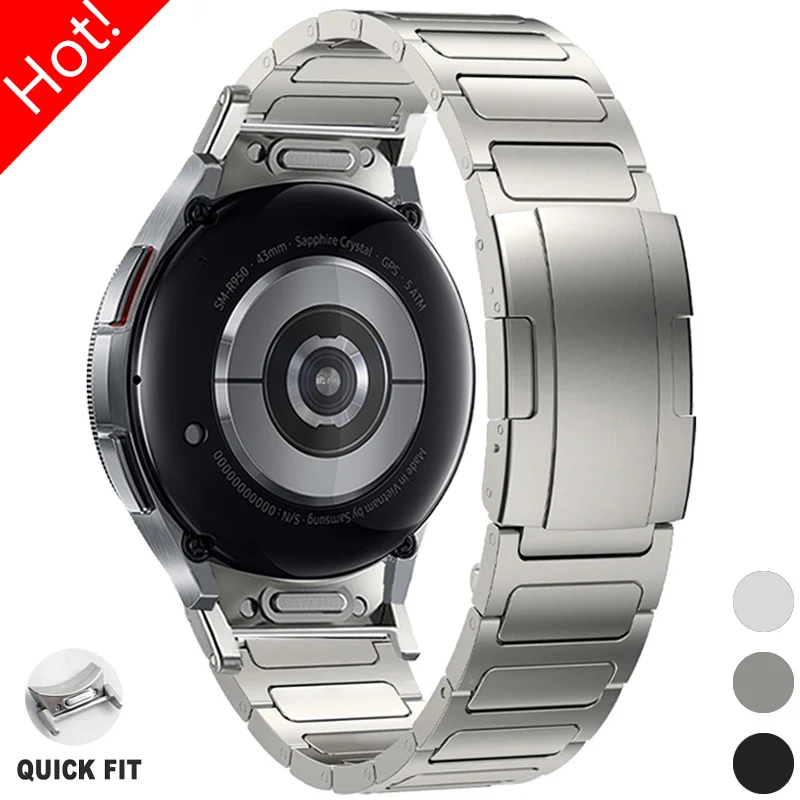 

Titanium Metal No Gaps Strap for Samsung Galaxy Watch 6 5 4 40mm 44mm 6 4 Classic 43mm 47mm Bracelet for Watch 5 Pro 45mm Correa