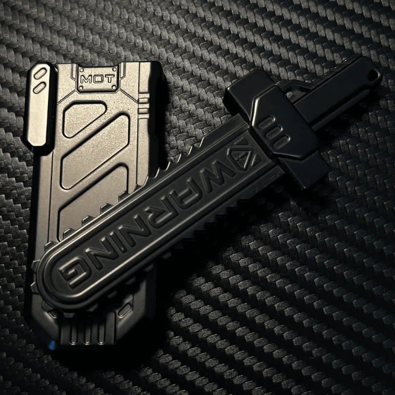 EDC Splitting Sword Fidget Sword Sheath Magnetic Ejection Pushing Card Decompression Metal Push Slider Anxiety Stress Relief Toy