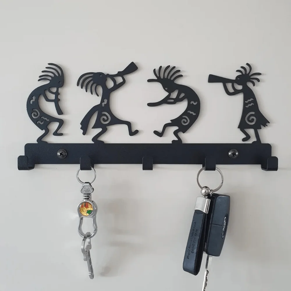 Vintage Black Metal Key Holder 2