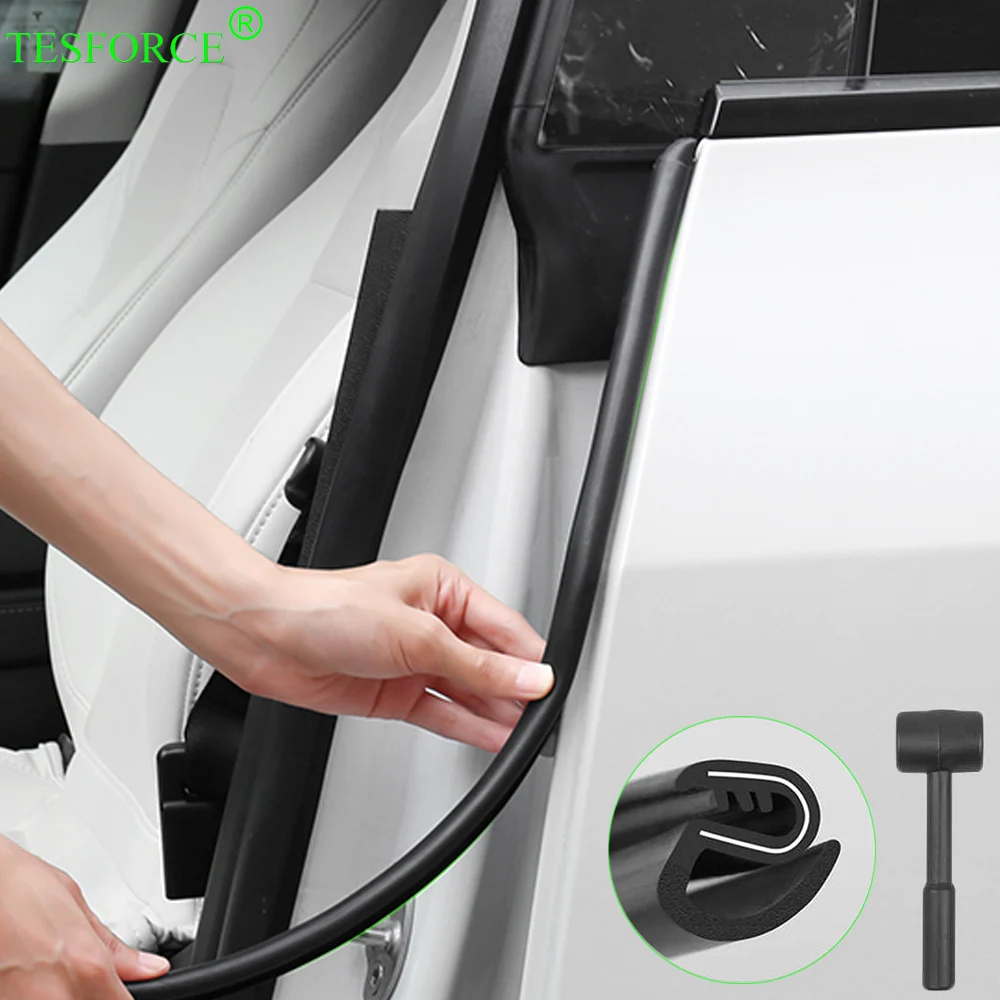 สําหรับTeslaรุ่น 3 Y 2021-2025 ประตูซีลStrip Kit SoundproofยางWeatherstrip Dashboard Bเสาซีลชุดลดเสียงรบกวน 1