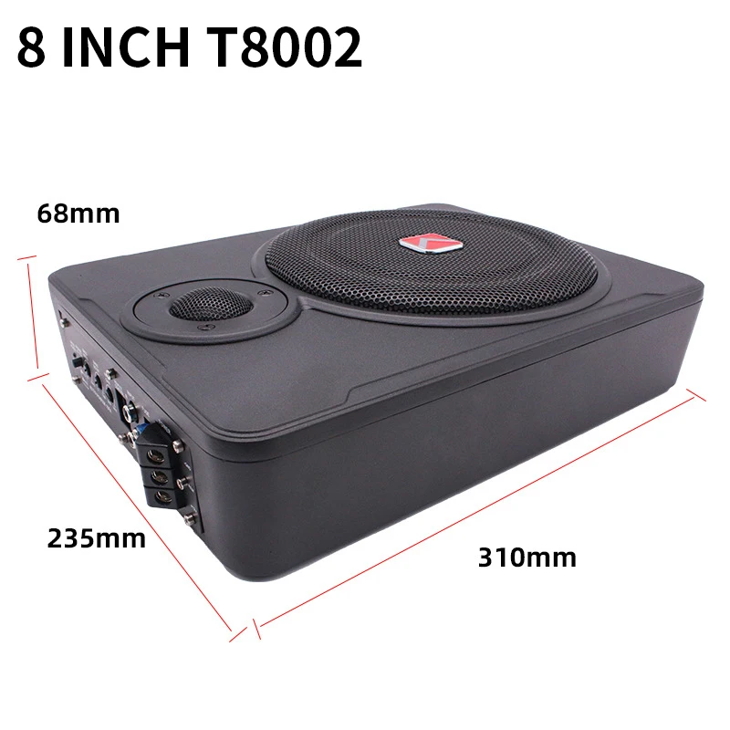 600W 10 Inch Enclosed Subwoofer System Car Super Slim Subwoofer Under Seat Sub Amplifier Power Hifi Audio Processor Music Player