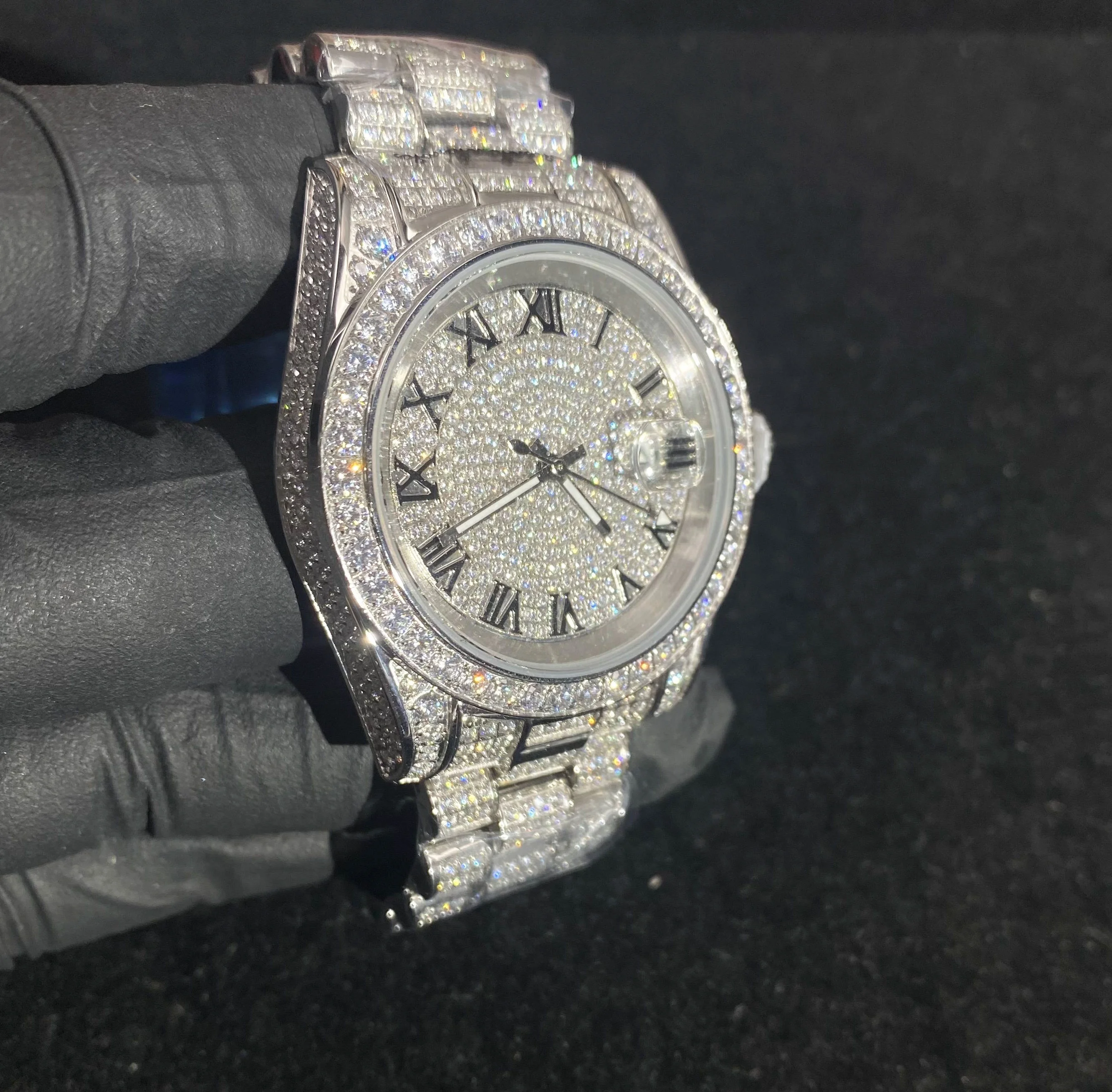 

Dropshipping High Quality Luxury Bling Hip Hop Diamond Quartz Watch