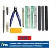 7PCS Novice Model Tool Set with Pen Knife Water Mouth Pliers, Polishing Tweezers, Engraving lines for Hobby Model Craft DIY Kit 1