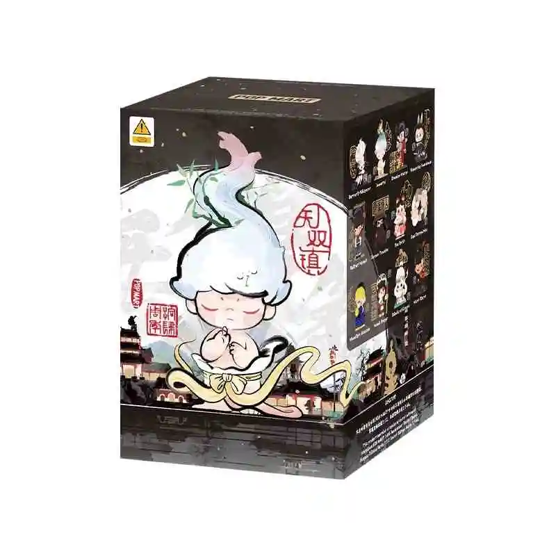 thumbnail image 1 of 14th Anniversary Wu Shuang Town Series Blind Box Action Figure Dimoo Kawaii Fashion Skullpanda Mystery Box Model Doll Toys Gift, 1 of 5