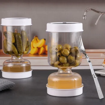 Olive Pickle Strainer Storage Jar 7