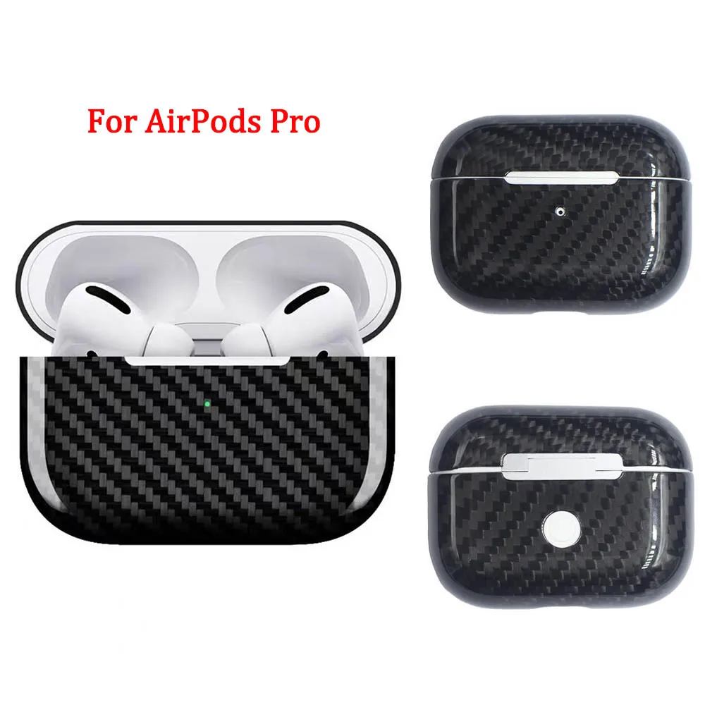 Apple AirPods Pro 1 & 2用カーボンファイバーイヤホンケースカバー
