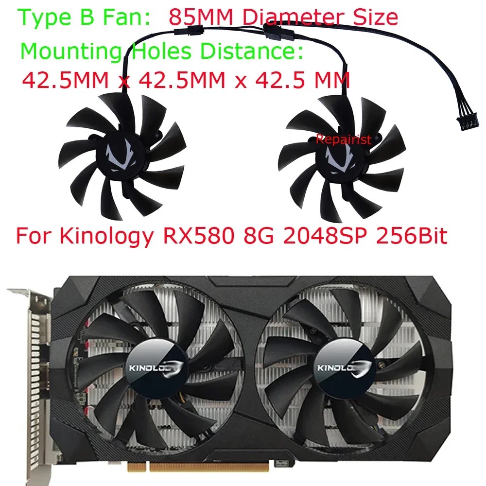 2Pcs/Set,XY-D09015B,Graphics GPU Cooler,Video Card Fan,For